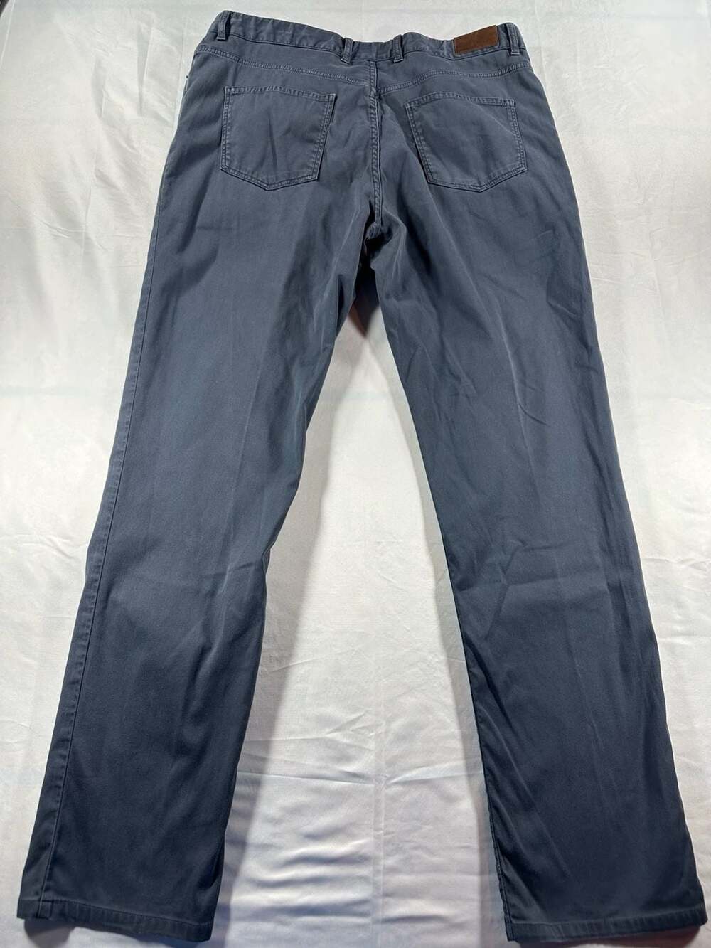 Peter Millar Five-Pocket Pants 36x32 Gray Cotton Blend - Picture 2 of 13